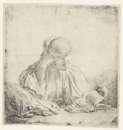 Lezende jonge vrouw