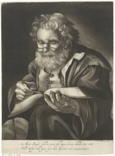 Lezende oude man