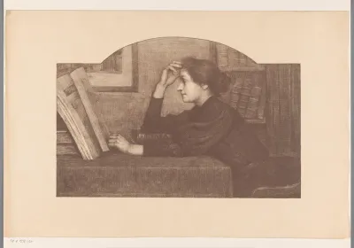 Lezende vrouw, en profil