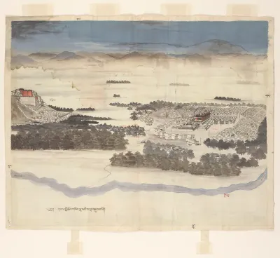 Lhasa, Tibet. Watercolour