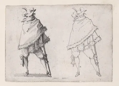 L'Homme Enroulé dans son Manteau (The Man Wrapped in his Mantle), from "Les Caprices" Series A, The Florence Set