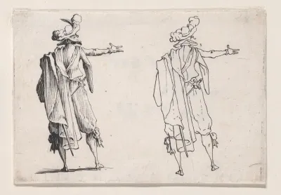 L'Homme Vu de Dos la Main Droite Tendue (Man Seen from Behind with his Right Hand Extended), from "Les Caprices" Series A, The Florence Set