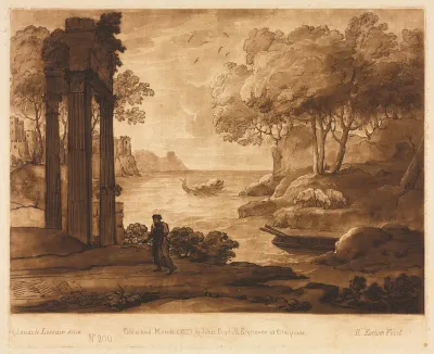 Liber Veritatis:  No. 200, A View on the Sea Shore, with the Story of Jesus