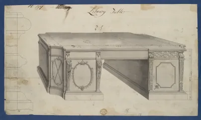 Library Table, from Chippendale Drawings, Vol. II