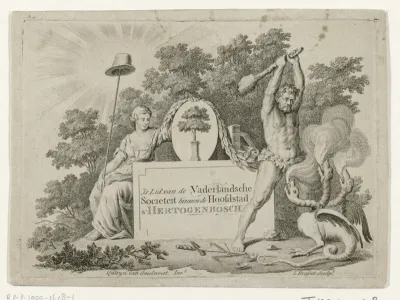 Lidmaatschapskaart van de Vaderlandsche Sociëteit te 's-Hertogenbosch, ca. 1787