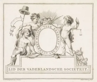 Lidmaatschapskaart van de Vaderlandsche Societeit te Utrecht
