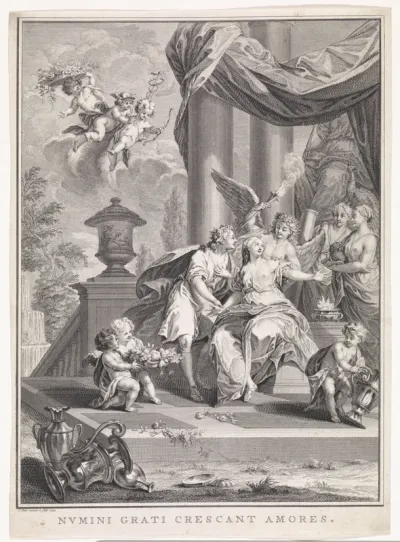 Liefdespaar in tempel van Juno