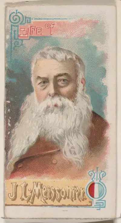 Life of Jean Louis Meissonier, from the Histories of Poor Boys and Famous People series of booklets (N79) for Duke brand cigarettes