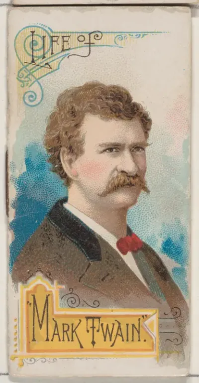 Life of Mark Twain, from the Histories of Poor Boys and Famous People series of booklets (N79) for Duke brand cigarettes