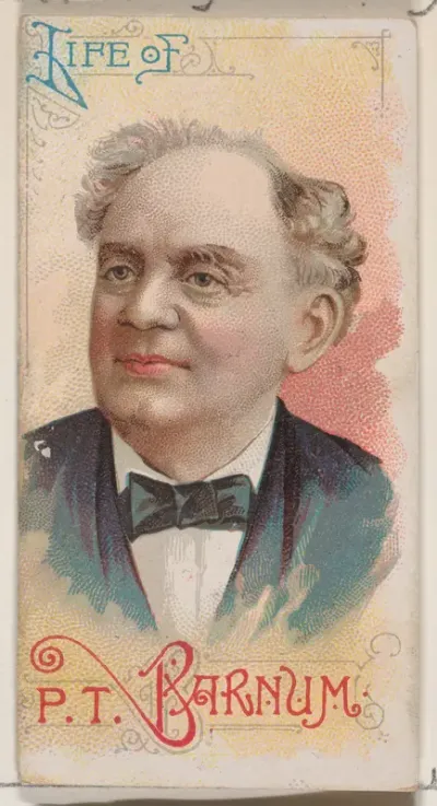 Life of P.T. Barnum, from the Histories of Poor Boys and Famous People series of booklets (N79) for Duke brand cigarettes