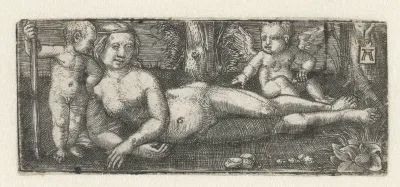 Liggende Venus met twee putti