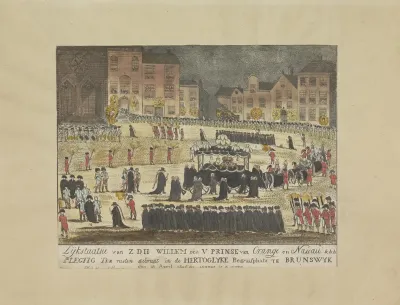 Lijkstaatsie Willem V te Brunswijk, 1806