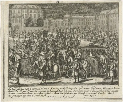 Lijkstatie van George I, koning van Engeland, 1727