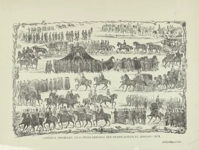 Lijkstatie van wijlen Z.K.H. Prins Hendrik der Nederlanden, 25 Januari 1879