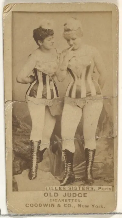 Lilles Sisters, Paris, from the Actors and Actresses series (N171) for Old Judge Cigarettes
