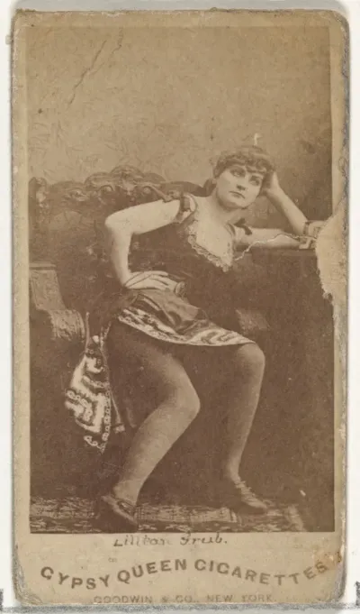 Lillian Grub, from the Actors and Actresses series (N171) for Gypsy Queen Cigarettes