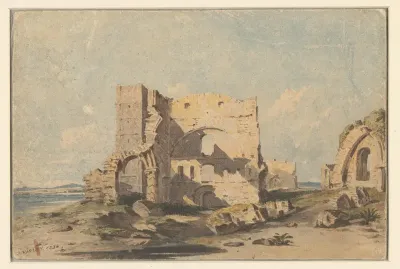 Lindisfarne Abbey op Holy Island, Northumberland