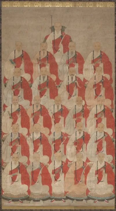 Lineage Portrait of Buddhist Monks