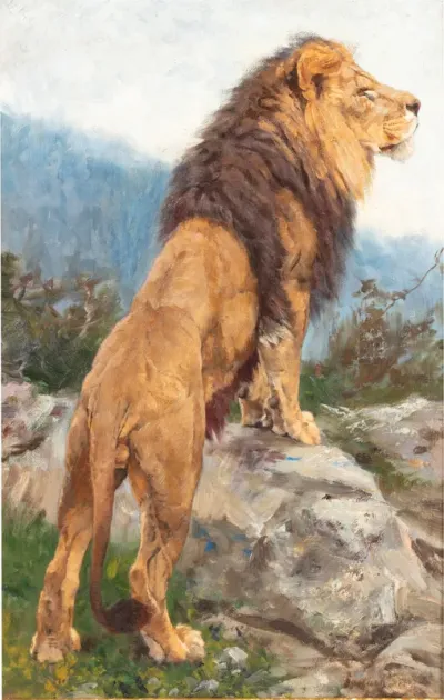 Lion on the rock