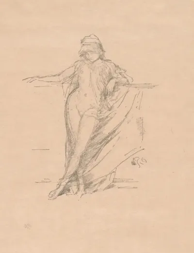 Little Draped Figure, Leaning