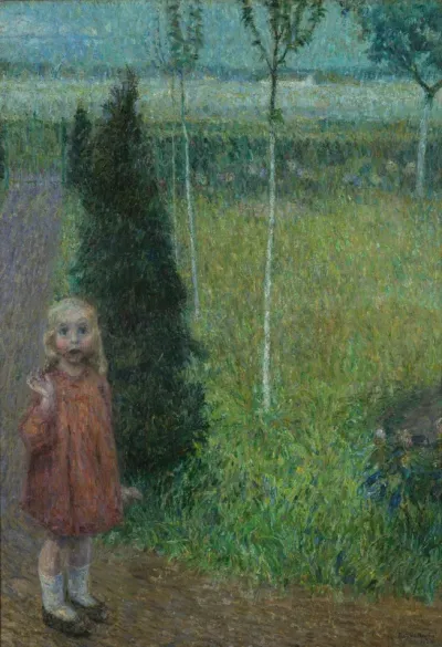 Little girl in the garden