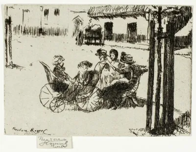 Little Girls and Perambulators, Chelsea Embankment