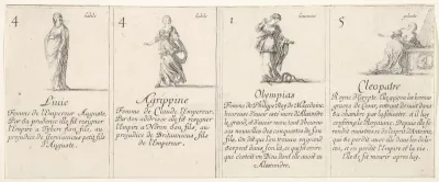 Liuie, Agrippine, Olympias, and Cleopatre, from "The Game of Queens" (Le Jeu des Reines Renommées)