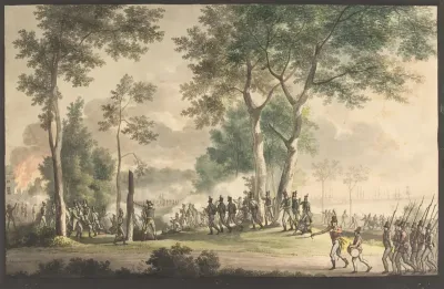 Livjægernes udfald i Classens have 31.august 1807.