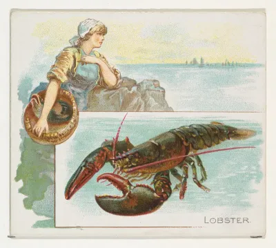 Lobster, from Fish from American Waters series (N39) for Allen & Ginter Cigarettes