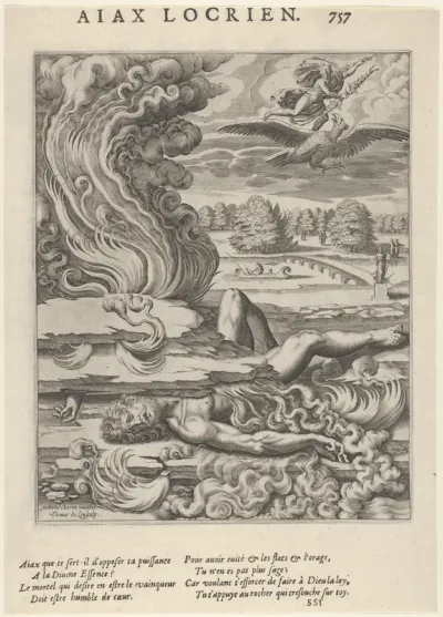 Locrian Ajax (Ajax Locrien), from "Les Images ou Tableaux de platte peinture des deux Philostrates Sophistes grecs..."
