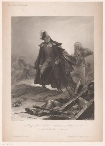 Lodewijk Anton van Bourbon op het slagveld van Trocadero