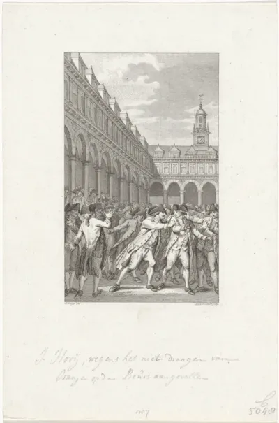 Lodewijk Hovy aangevallen op de beurs, 1787