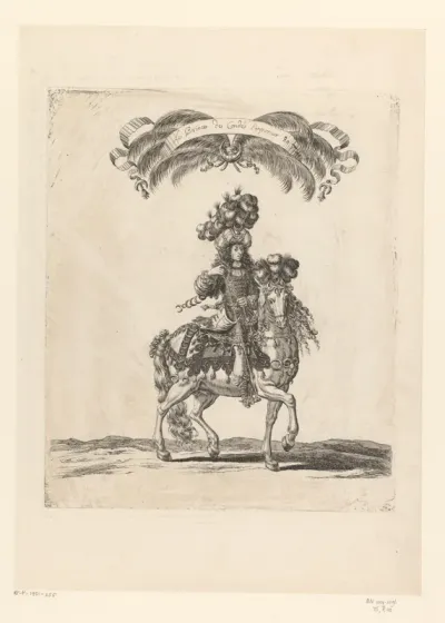 Lodewijk II de Bourbon-Condé te paard in Turks kostuum