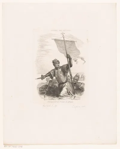 Lodewijk IX de Heilige komt aan land in Afrika