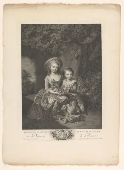 Lodewijk Jozef van Frankrijk en Marie Thérèse Charlotte van Frankrijk als kind