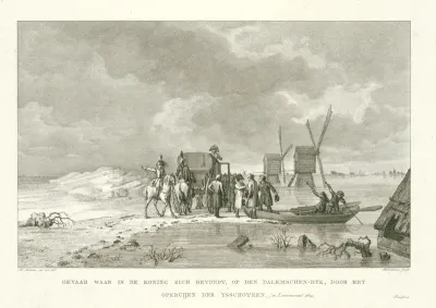 Lodewijk Napoleon op de Dalemse dijk, 1809