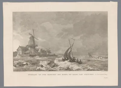 Lodewijk Napoleon vaart van Dalem naar Gorinchem, 1809