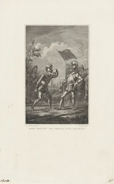 Lodewijk van der Kethulle verslaat de Spaanse ruiter, 1591