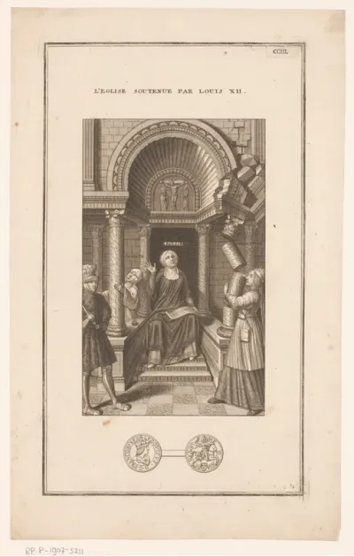 Lodewijk XII ondersteunt de Kerk