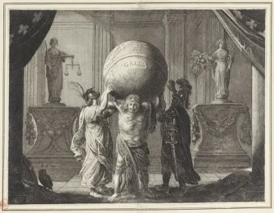 Lodewijk XIII draagt de globe