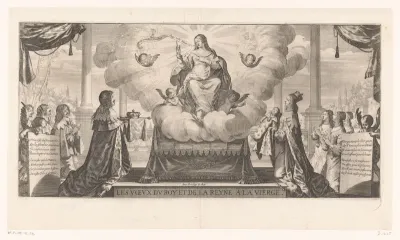 Lodewijk XIII en Anna van Oostenrijk presenteren kroonprins Lodewijk XIV aan de maagd Maria
