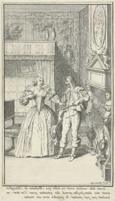 Lodewijk XIII en zijn maîtresse Marie de Hautefort