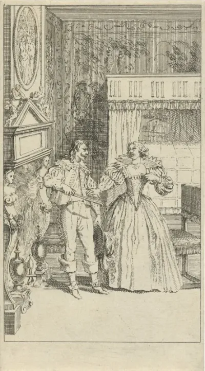 Lodewijk XIII en zijn maîtresse Marie de Hautefort