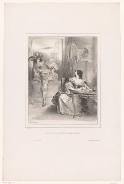 Lodewijk XIV van Frankrijk bezoekt Louise de La Vallière