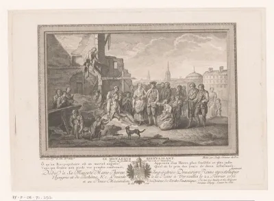Lodewijk XVI bezoekt de gewonden