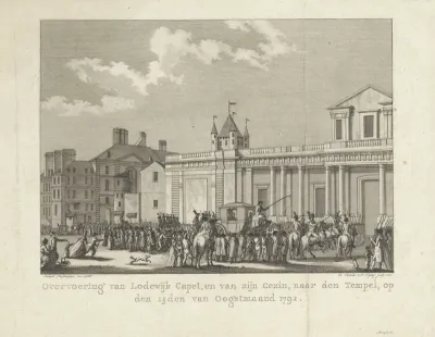 Lodewijk XVI naar de Temple gevoerd, 1792