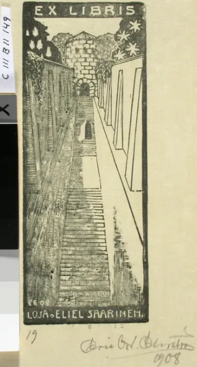 Loja ja Eliel Saarisen exlibris