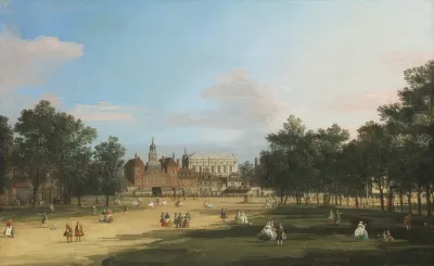 London: the Old Horse Guards and Banqueting Hall, from St James's Park