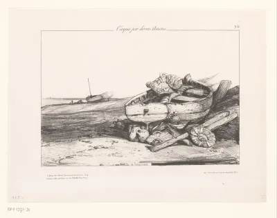 Longue barque sur la grève