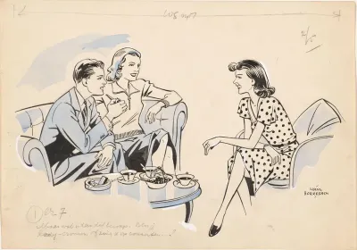 Lony in gesprek met een jonge man en vrouw